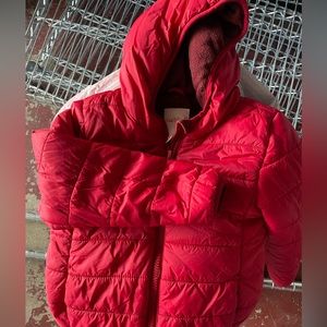 Cat and Jack Red puffer Jacket